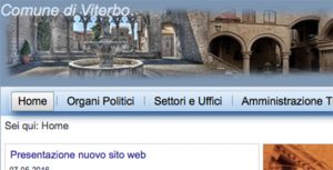 Viterbo - Il sito internet del comune - Rimossa l'immagine del duomo d'Orvieto