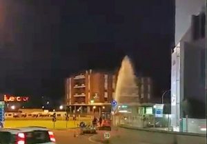 Il guasto alla rotatoria dell'Ipercoop