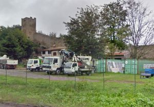 Viterbo - Il parcheggio dei mezzi Fiorillo