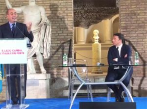 Zingaretti e Renzi firmato l'intesa governo-regione