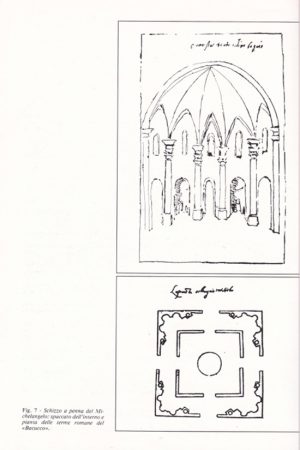 Le terme del Bacucco disegnate da Michelangelo