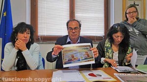 Viterbo - La conferenza stampa su Ingrande - Ayala, Mannino e Fatiganti