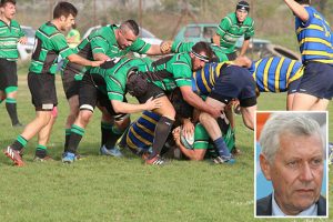 Sport - Rugby - L'Union Viterbo - Nel riquadro: il sindaco Leonardo Michelini
