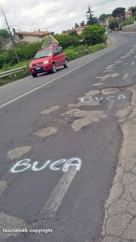 Vetralla - Località Botte - Buche segnalate