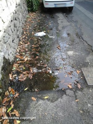 Viterbo - Perdita d'acqua in via di Parto Giardino