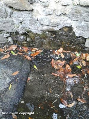 Viterbo - Perdita d'acqua in via di Parto Giardino