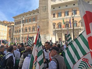 La manifestazione Fns Cisl