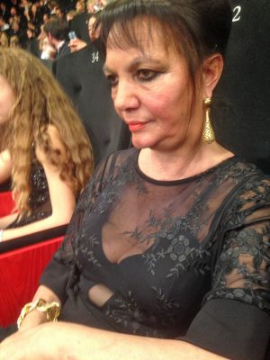 La moglie di Enrico Corsini, gestore del Cinema Lux di Viterbo, al Festival di Cannes