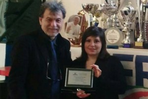 Sport - Pattinaggio - La premiazione di Maurizia Burioni