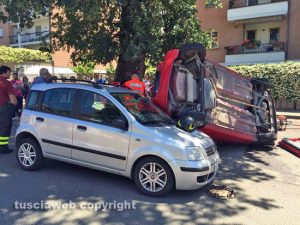 Viterbo - L'incidente a santa Barbara