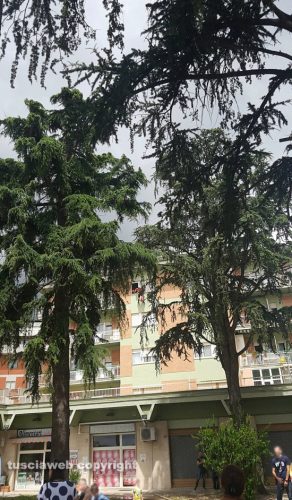 Viterbo - L'intervento dei vigili del fuoco a Villanova