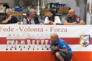 Fioroni e Ciambella alle prove di portata dei facchini do Santa Rosa