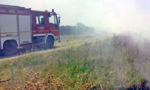 L'intervento dei vigili del fuoco di Civitavecchia 