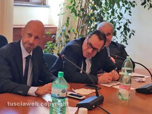 Il rettore Ruggieri, Marco Mancini e Giuseppe Fioroni