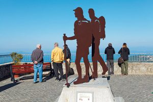 Acquapendente - Francigena marathon - L'arrivo ala torre del Pellegrino