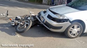 Scontro auto-moto a Bolsena