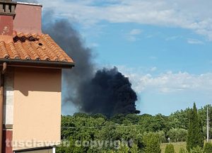 Viterbo - Incendio sulla Palanzana