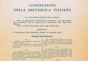 La costituzione della Repubblica italiana