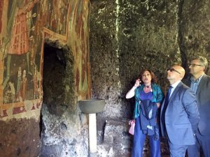 Sutri - La visita del sottosegretario ai beni culturali e al turismo, Antimo Cesaro