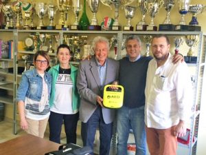Defibrillatore al Tuscania volley