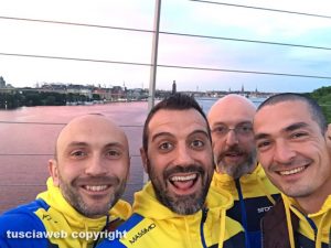 Vittorio Bonini, Massimo Rondini, Marco e Andrea Laurenti a Stoccolma