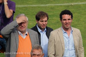Sport - Calcio - Viterbese - Il presidente Vincenzo Camilli assieme a suo fratello Luciano e suo padre Piero