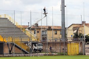 Sport - Calcio - Viterbese - I lavori allo stadio Enrico Rocchi