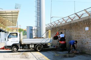Sport - Calcio - Viterbese - Iniziati i lavori all'Enrico Rocchi