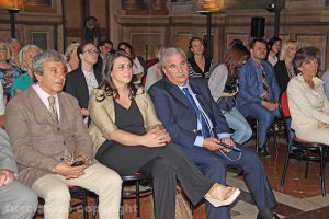 Gli assessori Delli Iaconi e Ciambella con l'ex ministro Fioroni