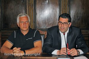 Il presidente del Sodalizio Mecarini e l'assessore Barelli