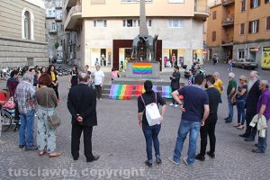 Viterbo - La veglia a piazza della Repubblica