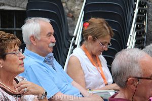 Ugo Sposetti con la moglie di Staino a destra