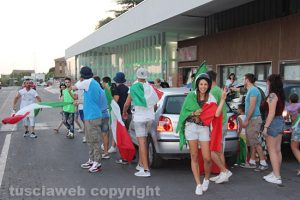 Italia ai quarti, festa a Viterbo