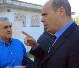 Il presidente Nicola Zingaretti e Antonio Quattranni