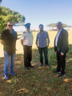 Tarquinia - Il sindaco Mazzola con la polizia locale e i tecnici del Comune 