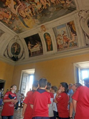 I ragazzi della scuola calcio a Villa Giustiniani 