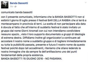 Il comunicato della Banda Bassotti