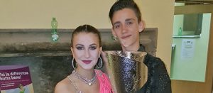 La coppia di ballo latinoamericano composta da Chiara Pulcinelli e Renato Gobattoni
