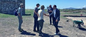 Il sindaco Sergio Caci a Vulci