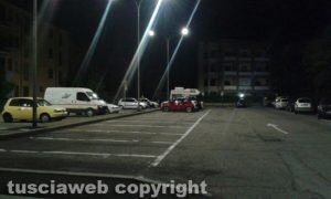 Viterbo - Il parcheggio in via Sebastiano del Piombo