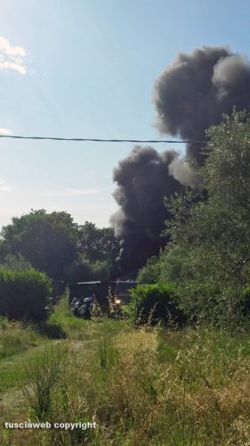 Viterbo - Incendio alla Palanzana