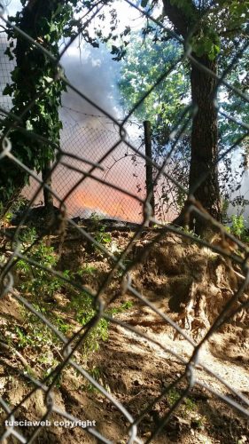 Viterbo - Incendio alla Palanzana
