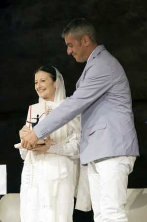 Nepi - Carla Fracci con il sindaco Pietro Soldatelli 