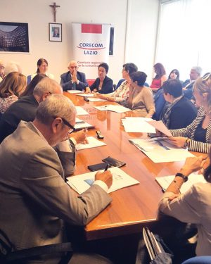 Roma - La firma del protocollo "Donne e media"