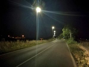 Montalto - Illuminazione in strada della Marina