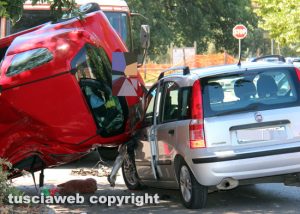 Viterbo - Incidente a Santa Barbara