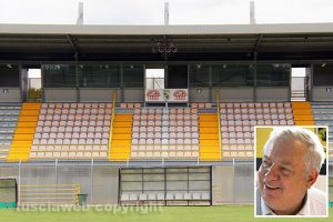 Sport - Calcio - Viterbese - Lo stadio Enrico Rocchi - Nel riquadro Piero Camilli