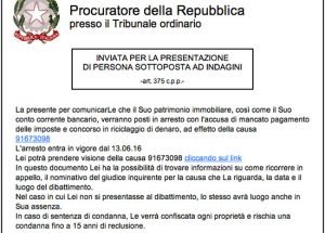 La nuova mail truffa che si finge istituzionale e minaccia arresti e condanne
