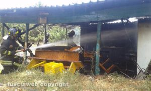 Civitavecchia - L'incendio nella baracca 