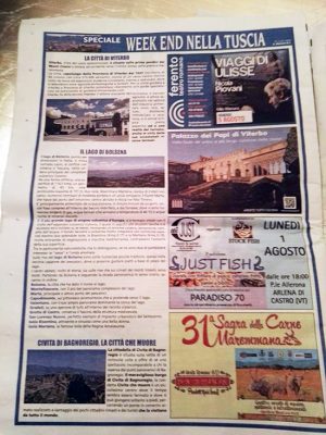 Uno speciale weekend nella Tuscia su Repubblica